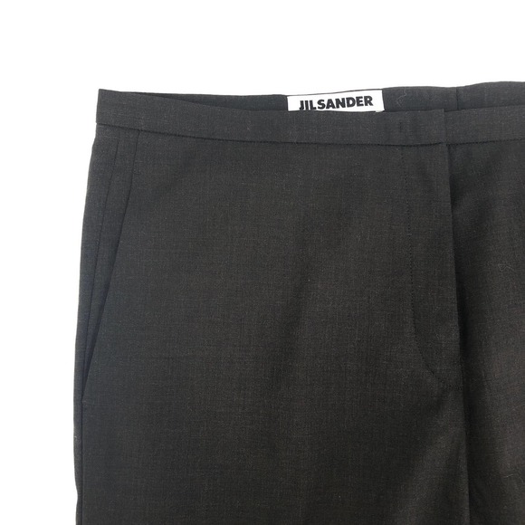 Jil Sander Womens Size 8 Professional Dark Grey Wool Trouser Pants Made in Italy - Picture 2 of 7